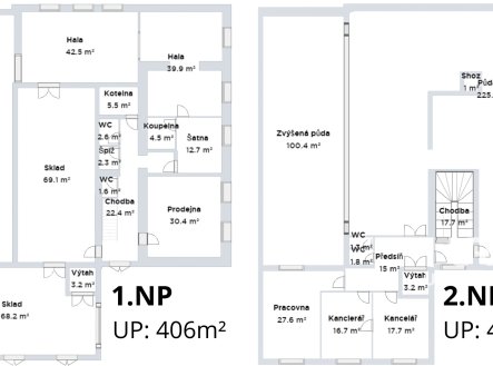 Prodej komerčního objektu, výroba, 834 m²