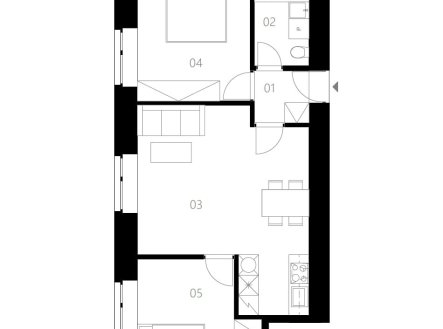 Prodej bytu, 3+kk, 56 m²