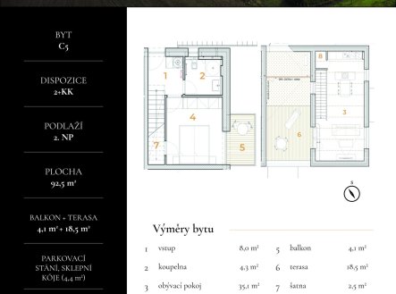Prodej bytu, 2+kk, 93 m²