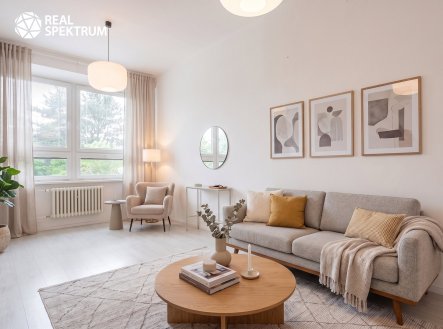 Obývací pokoj vizualizace | Prodej bytu, 2+1, 50 m²