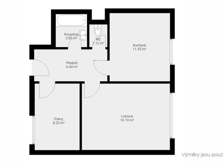 Prodej bytu, 2+1, 48 m²