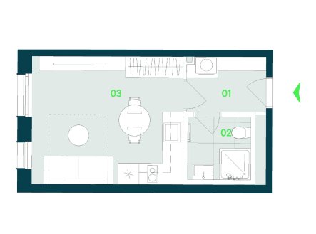 Prodej bytu, 1+kk, 25 m²