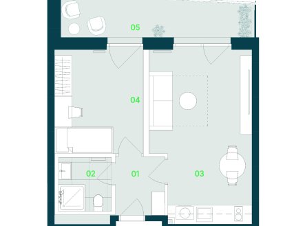 Prodej bytu, 2+kk, 48 m²