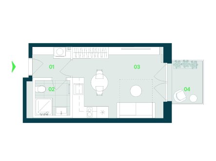 Prodej bytu, 1+kk, 28 m²