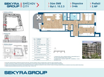 Prodej bytu, 3+kk, 80 m²