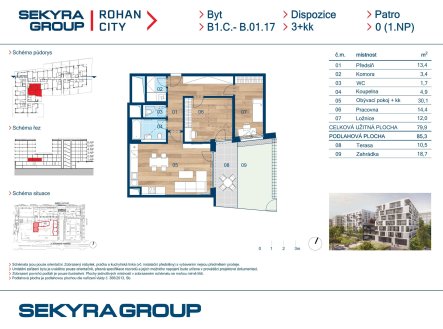 Prodej bytu, 3+kk, 80 m²