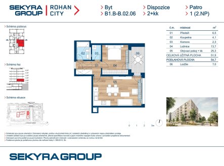 Prodej bytu, 2+kk, 52 m²