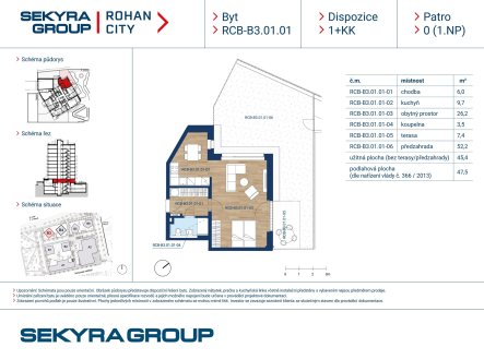 Prodej bytu, 1+kk, 45 m²
