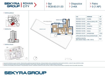 Prodej bytu, 2+kk, 56 m²