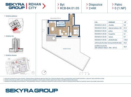 Prodej bytu, 2+kk, 54 m²