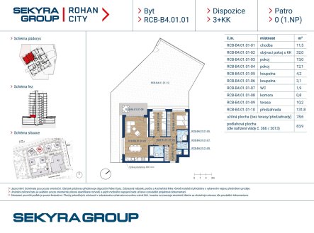 Prodej bytu, 3+kk, 78 m²