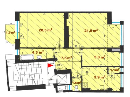 Pronájem bytu, 3+1, 80 m²