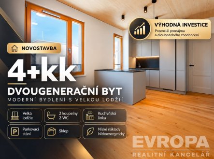 Prodej bytu, 4+kk, 86 m²