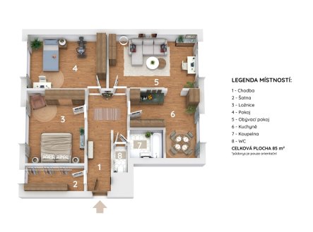 Prodej bytu, 3+1, 85 m²