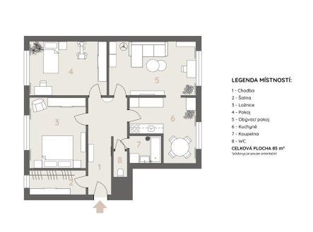 Prodej bytu, 3+1, 85 m²