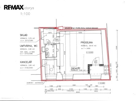 Prodej obchodní prostory, 41 m²