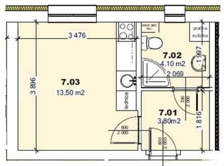 Prodej bytu, 1+kk, 21 m²