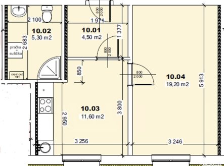 Pronájem bytu, 2+kk, 40 m²
