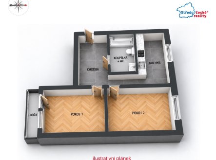 Prodej bytu, 2+1, 56 m²