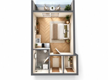Pronájem bytu, 1+kk, 35 m²