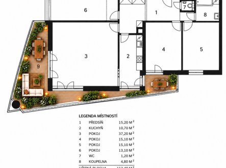 Prodej bytu, 4+1, 112 m²