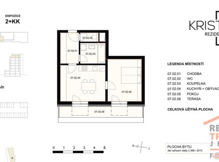 Pronájem bytu, 2+kk, 51 m²