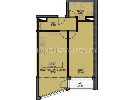 Pronájem bytu, 2+kk, 54 m²