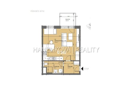 Pronájem bytu, 1+kk, 40 m²