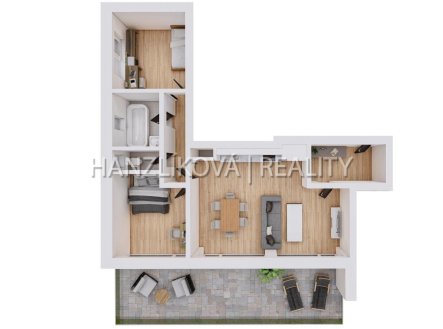 Pronájem bytu, 3+kk, 73 m²