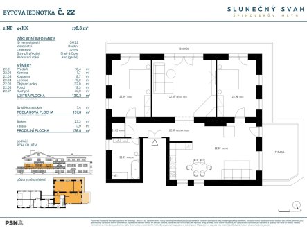 Prodej bytu, 4+kk, 179 m²