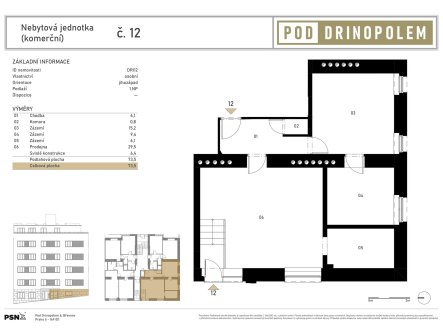 Prodej obchodní prostory, 67 m²