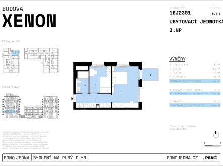 Prodej bytu, 2+1, 44 m²