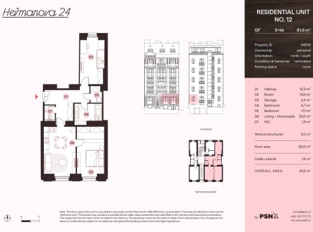 Prodej bytu, 3+kk, 82 m²