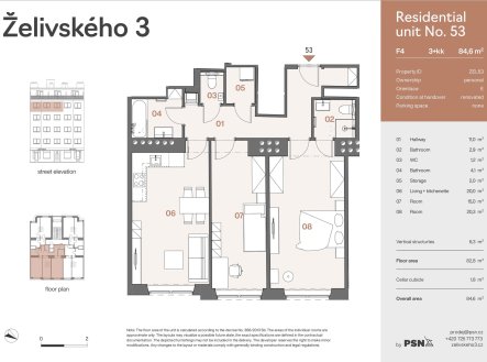 Prodej bytu, 3+kk, 85 m²
