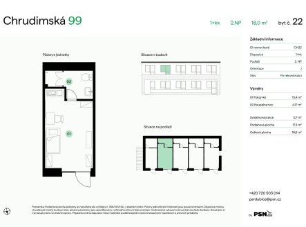 Prodej bytu, 1+kk, 18 m²