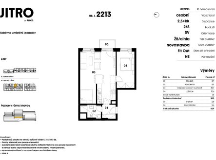 Prodej bytu, 2+kk, 67 m²
