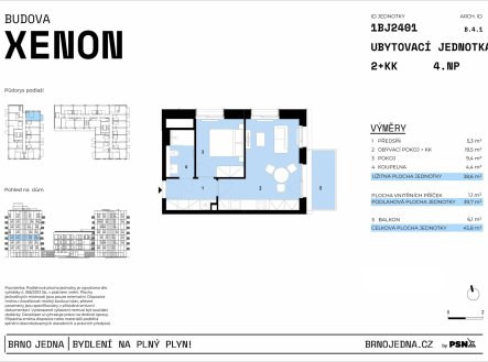 Prodej bytu, 2+kk, 46 m²