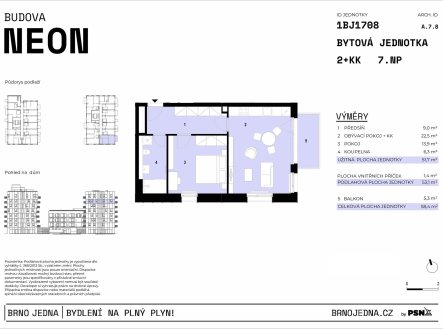 Prodej bytu, 2+kk, 58 m²