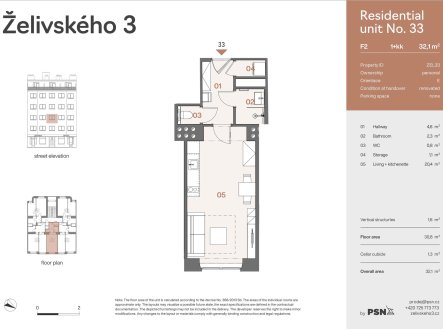 Prodej bytu, 1+kk, 32 m²
