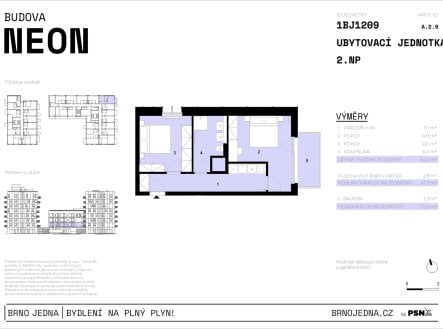 Prodej bytu, 2+1, 53 m²