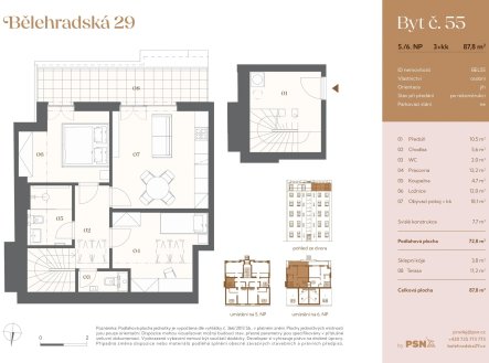 Prodej bytu, 3+kk, 88 m²