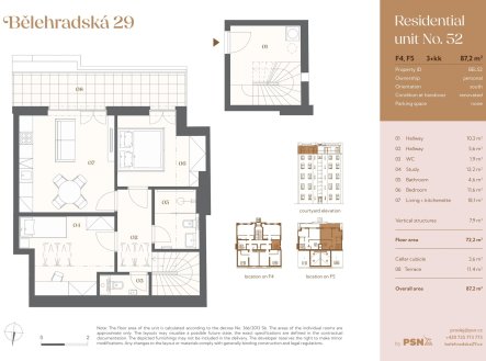 Prodej bytu, 3+kk, 87 m²