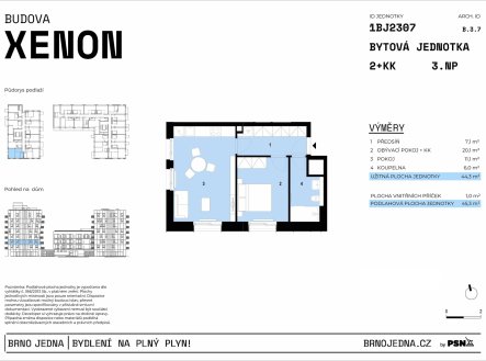 Prodej bytu, 2+kk, 45 m²