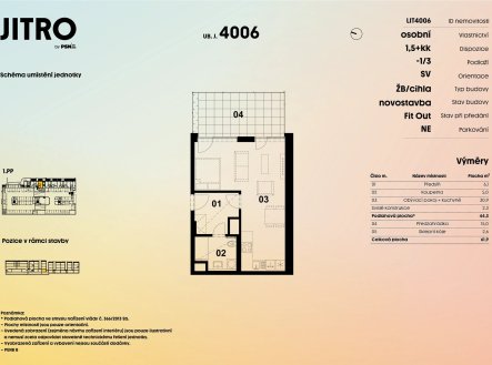 Prodej bytu, 1+kk, 62 m²