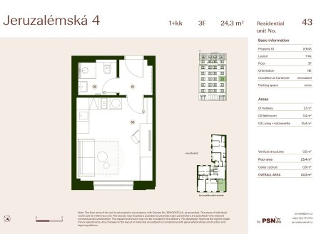 Prodej bytu, 1+kk, 24 m²