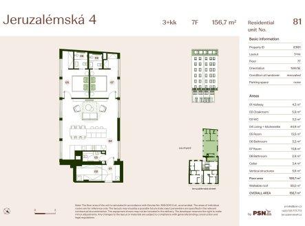 Prodej bytu, 3+kk, 157 m²
