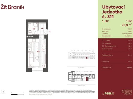 Prodej bytu, 1+kk, 23 m²