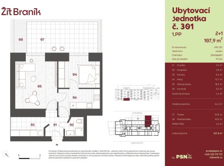 Prodej bytu, 2+1, 108 m²