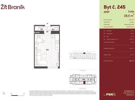 Prodej bytu, 1+kk, 29 m²