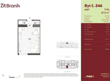 Prodej bytu, 1+kk, 28 m²